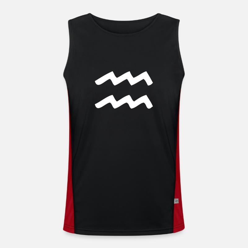 Sternzeichen Wassermann Funktionelles Kontrast-Tank Top für Männer 