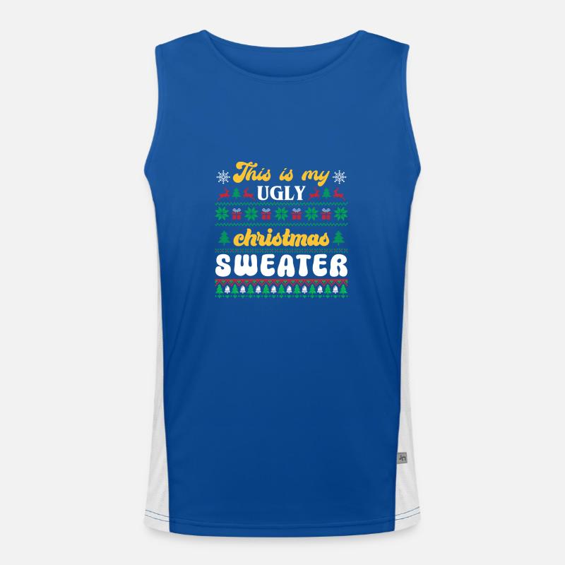 Das ist mein hässlicher Weihnachtspullover Funktionelles Kontrast-Tank Top für Männer 