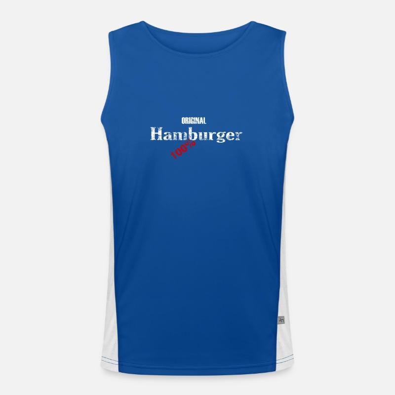 Original Hamburger - 100% Funktionelles Kontrast-Tank Top für Männer 