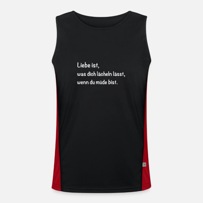 Liebe ist Funktionelles Kontrast-Tank Top für Männer 