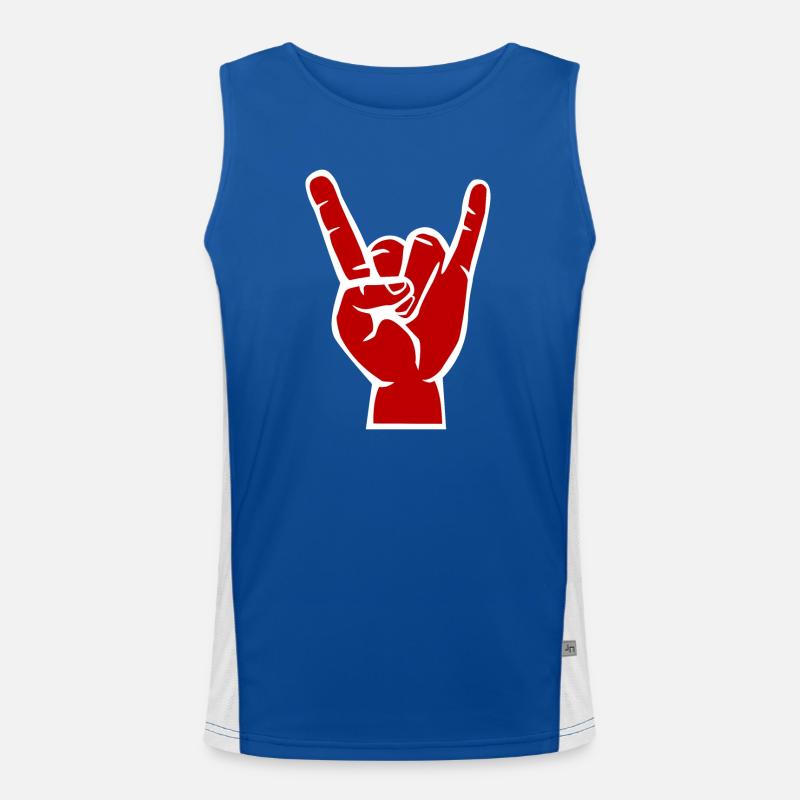 Devil's hand, Devil Rock cool metal symbol Men's Functional Contrast Tank Top 