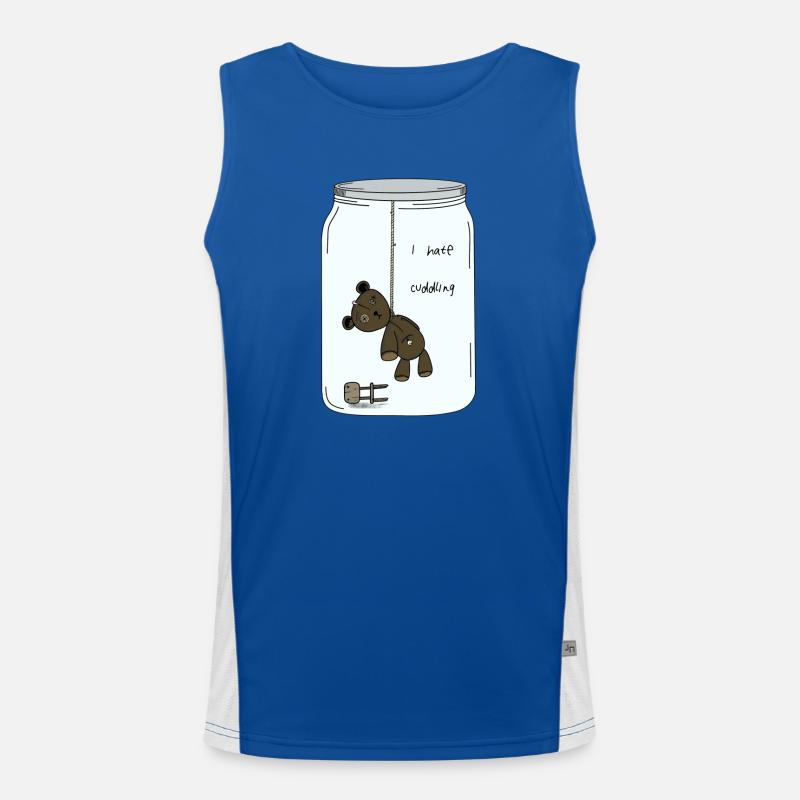 I hate cuddlIng Funktionelles Kontrast-Tank Top für Männer 