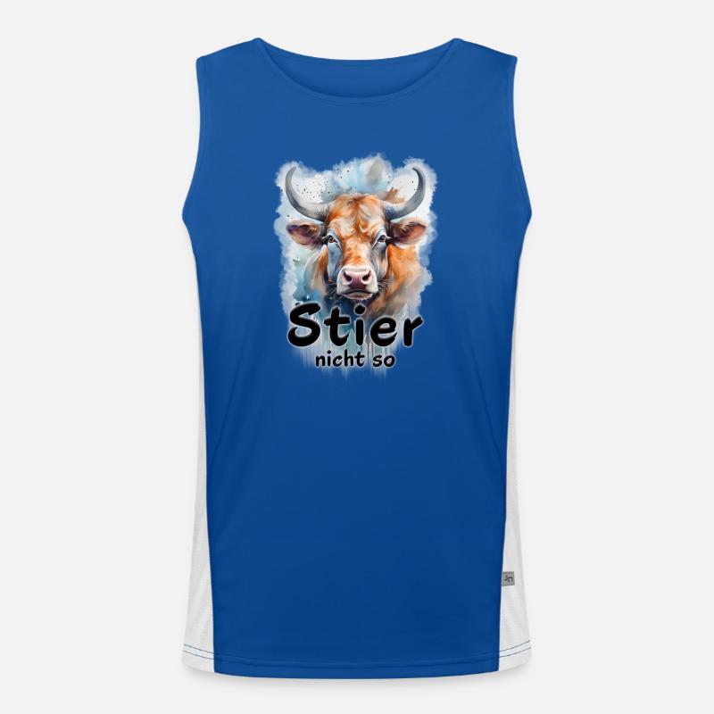 Stier (mich) nicht so (an) Funktionelles Kontrast-Tank Top für Männer 