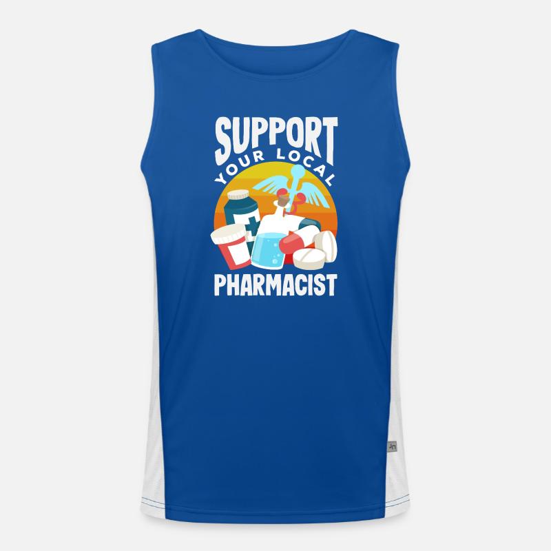 Pharmacist Pharmaceutical Technical Men's Functional Contrast Tank Top 