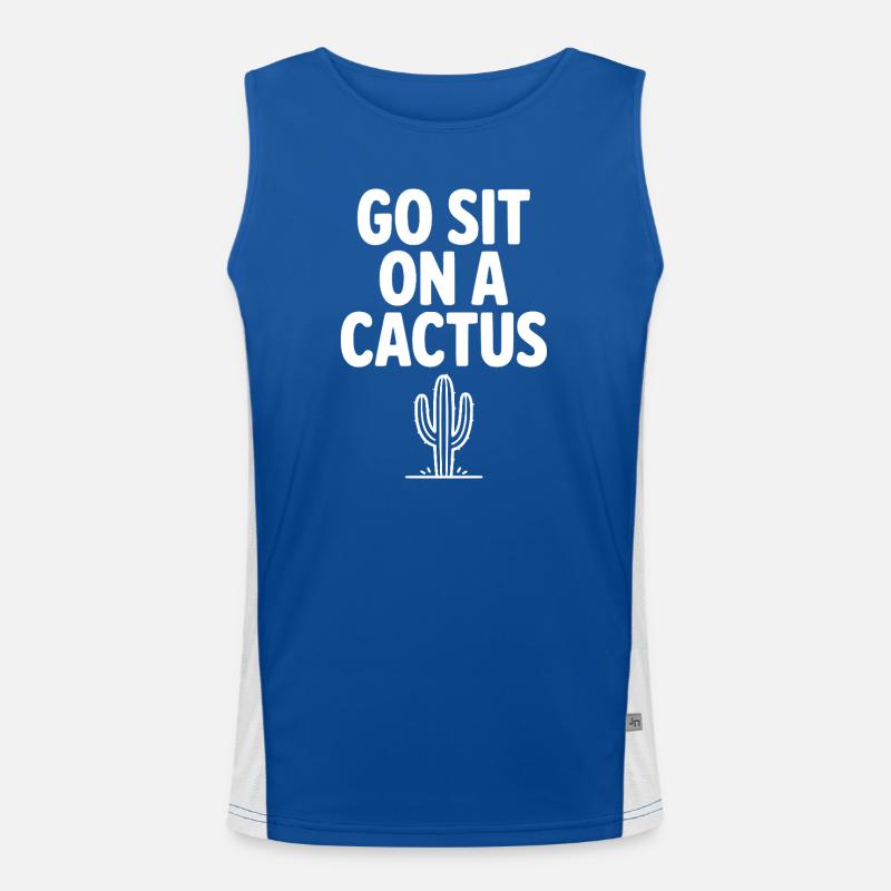 Got Sit on a Cactus Men's Functional Contrast Tank Top 
