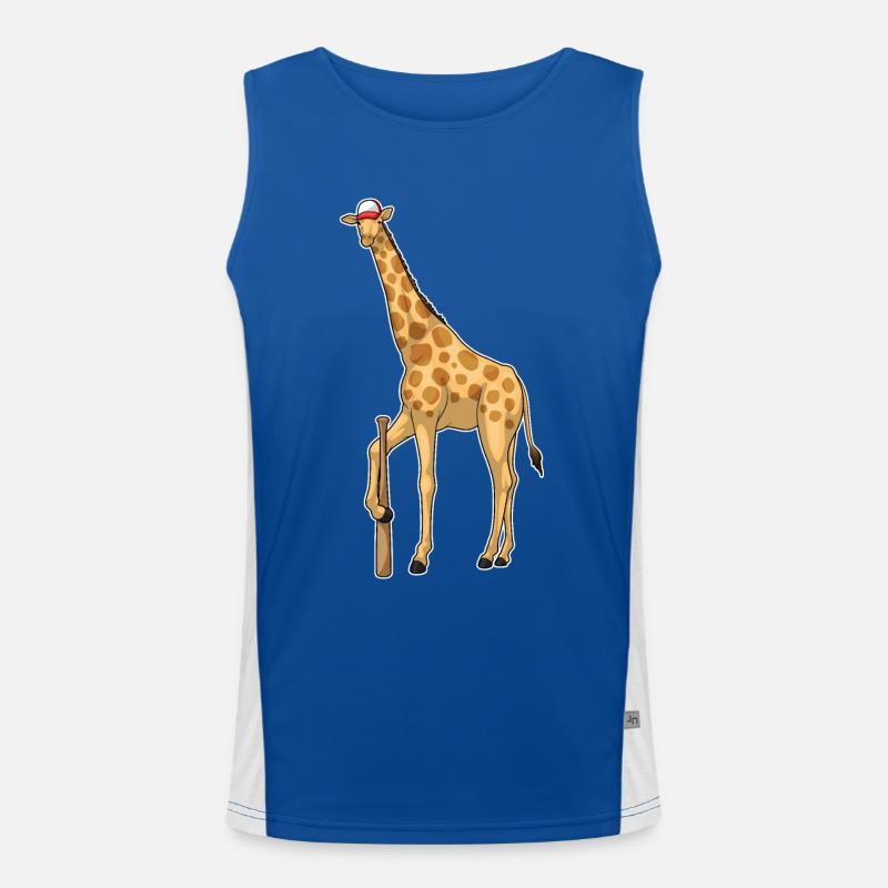 Batte de baseball girafe Débardeur respirant contrasté Homme 