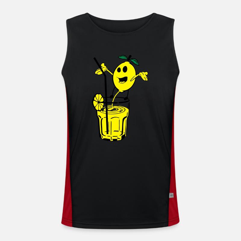 Lemon peeled lemonade Men's Functional Contrast Tank Top 