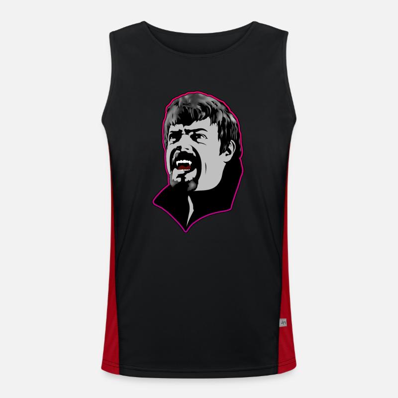A Hungry Vampire Man - Pink Men's Functional Contrast Tank Top 