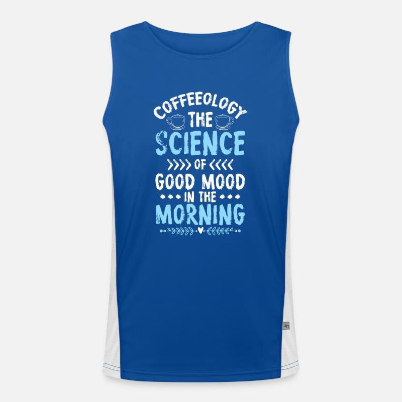 Coffee Bean Cup Early Riser Men's Functional Contrast Tank Top 