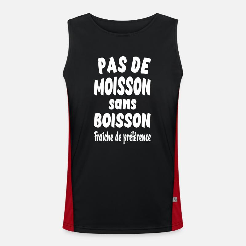 Pas de moisson sans boisson fraîche de préférence Débardeur respirant contrasté Homme 