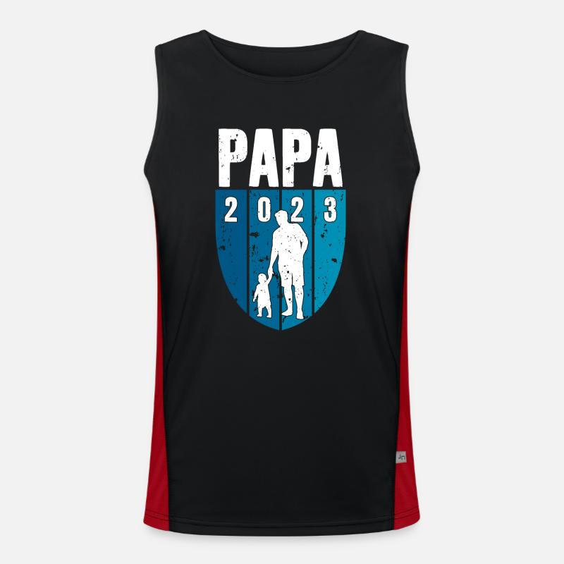 PAPA 2023 WERDENDER VATER Funktionelles Kontrast-Tank Top für Männer 