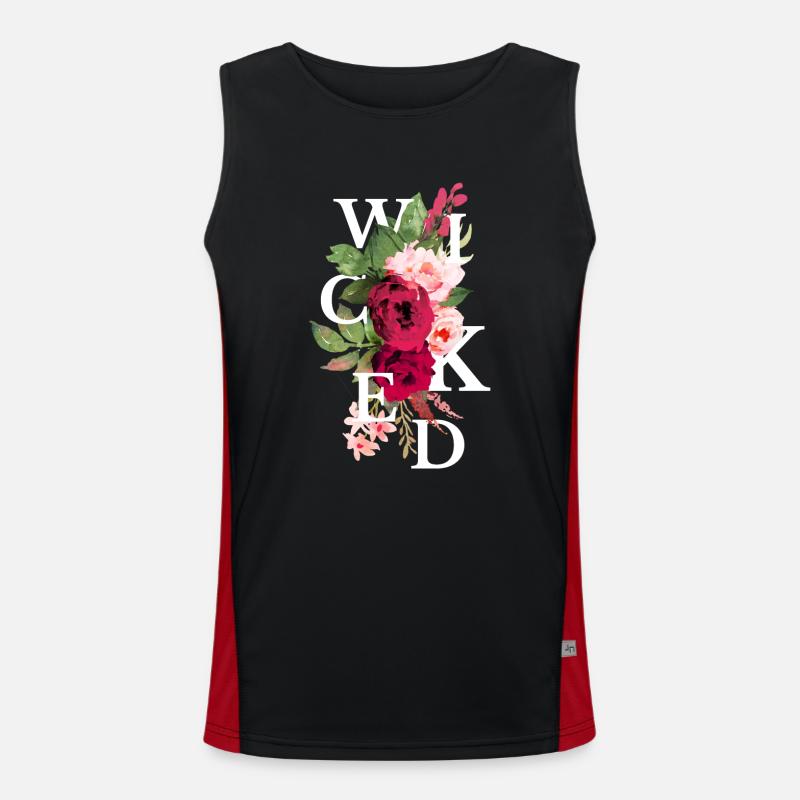Wicked flowers Men's Functional Contrast Tank Top 