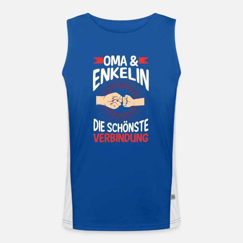 Oma Großmutter und Enkelin Funktionelles Kontrast-Tank Top für Männer 