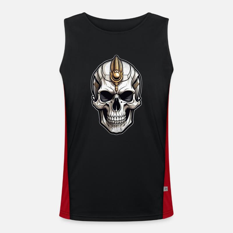 Pharaoh- Mummy - Egypt - Men's Functional Contrast Tank Top  - black/red