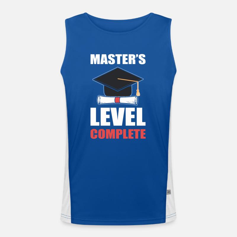 Master Studium Abschlussfeier Funktionelles Kontrast-Tank Top für Männer 