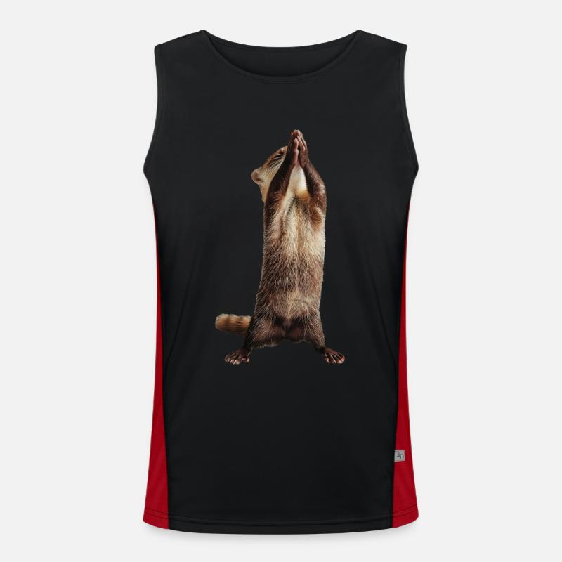 Frettchen Funktionelles Kontrast-Tank Top für Männer 