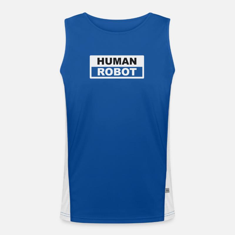 Human Robot - real intelligence Men's Functional Contrast Tank Top 