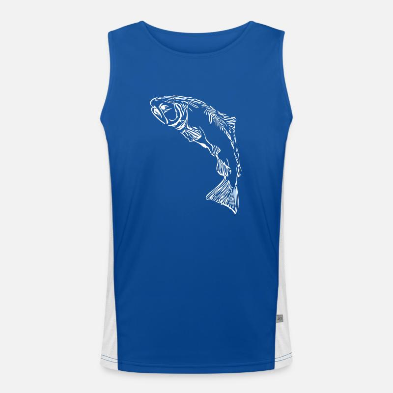 Lachs Funktionelles Kontrast-Tank Top für Männer 