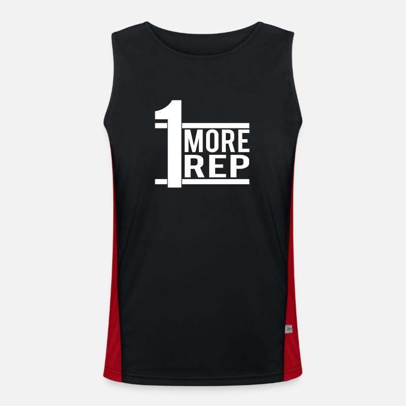 1 More Rep Funktionelles Kontrast-Tank Top für Männer 