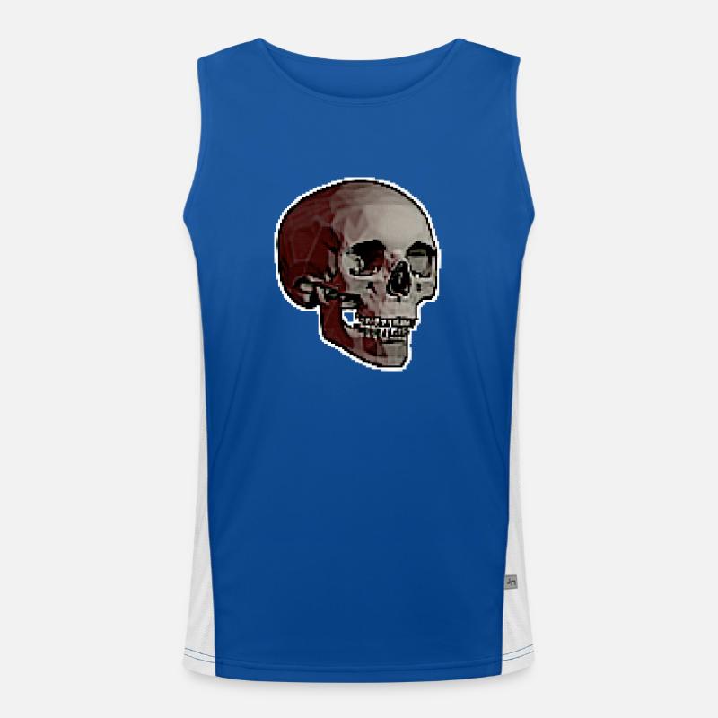 PIXEL SKULL Men's Functional Contrast Tank Top 
