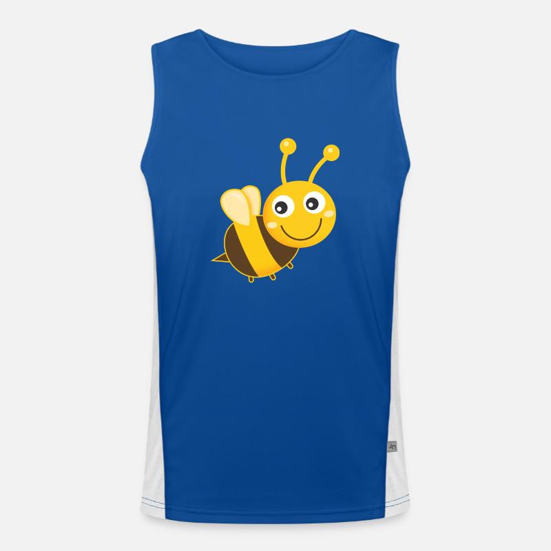 Bee Bees Honey Bee Men's Functional Contrast Tank Top 