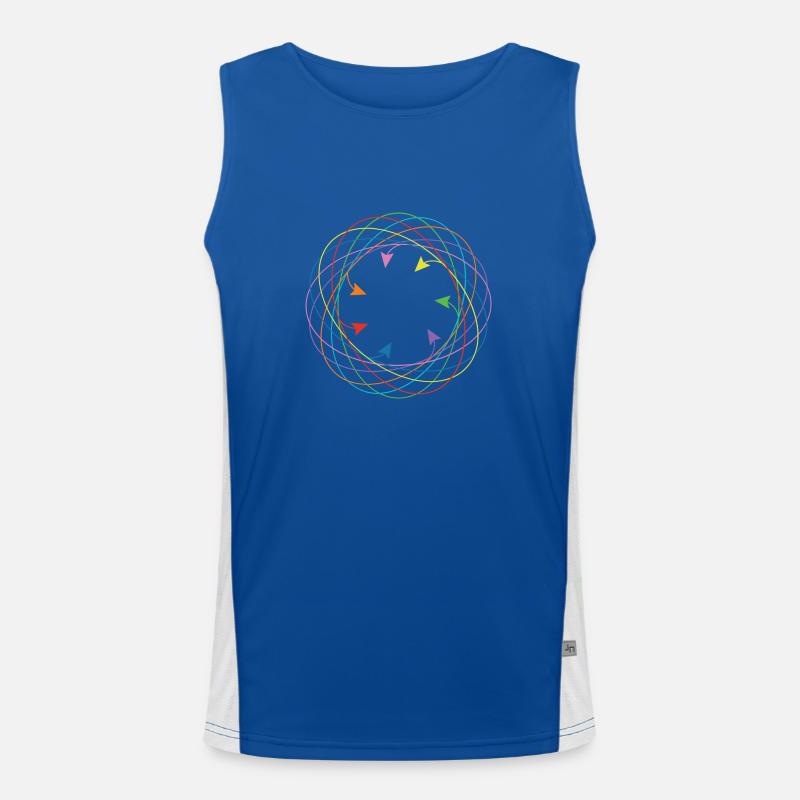 Seven colored circles Men's Functional Contrast Tank Top 