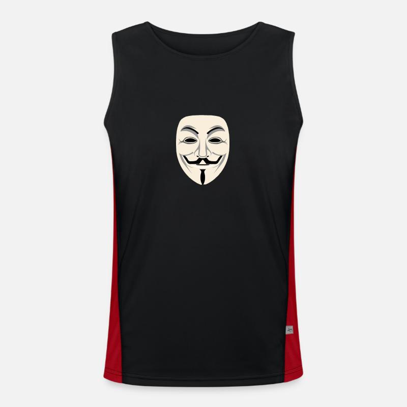 Masque anonyme Débardeur respirant contrasté Homme 