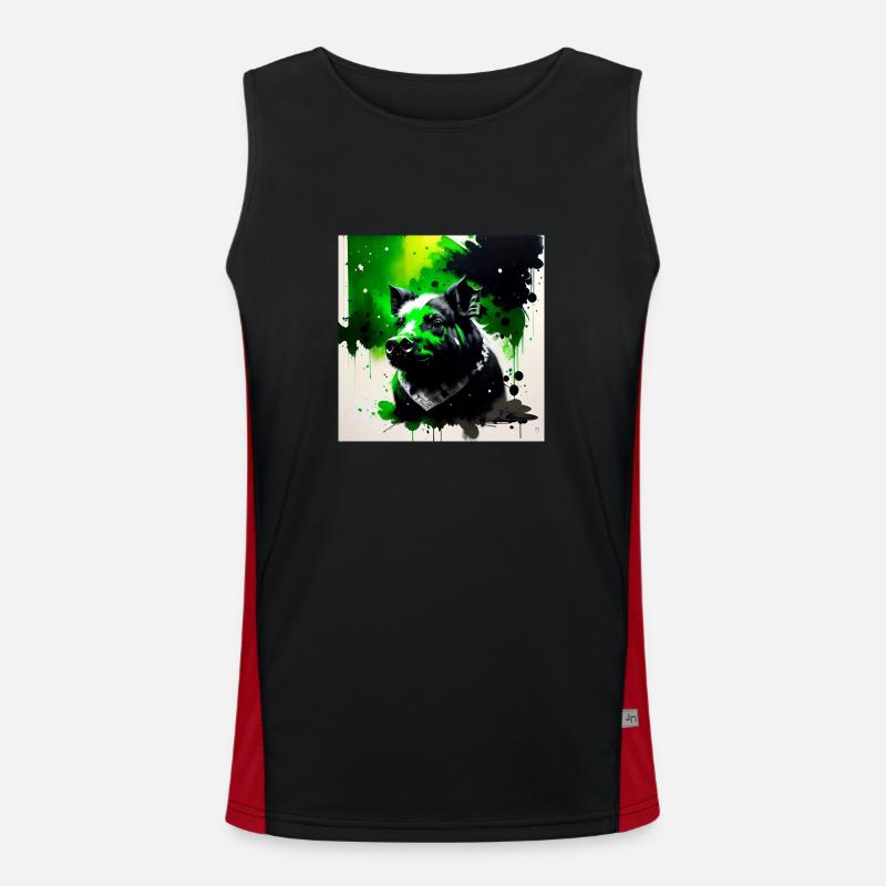 Le cochon vert Débardeur respirant contrasté Homme 