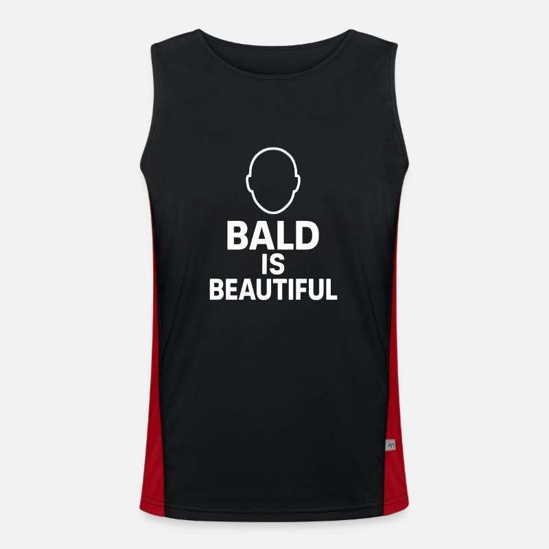Männer Glatze Geschenkidee Bald Is Beautiful Funktionelles Kontrast-Tank Top für Männer 