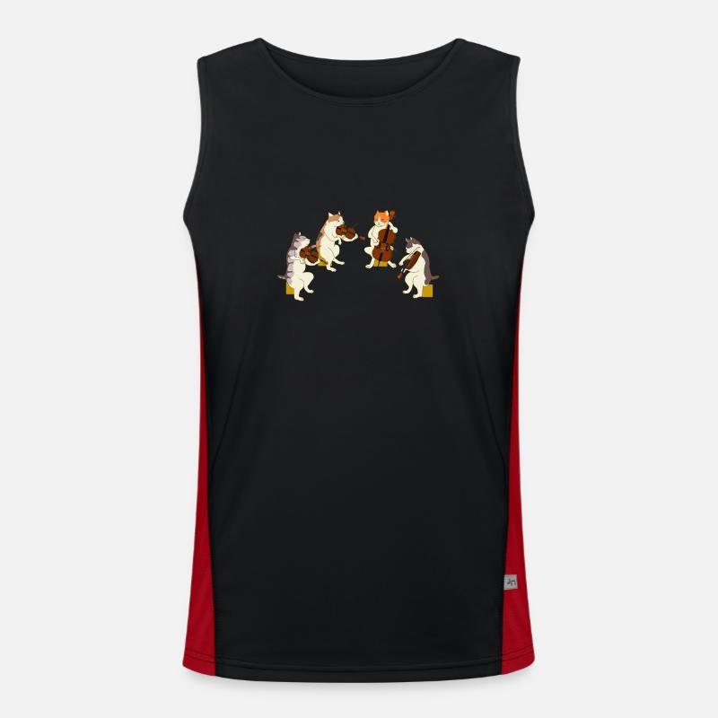 Cat Quartet Men's Functional Contrast Tank Top 