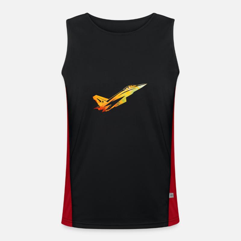 fighter jet Men's Functional Contrast Tank Top 