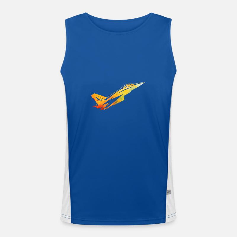 fighter jet Men's Functional Contrast Tank Top 