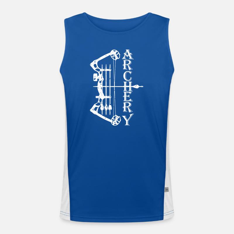 Bogenschießen, Bogensport, Bogenschütze, Archery Funktionelles Kontrast-Tank Top für Männer 