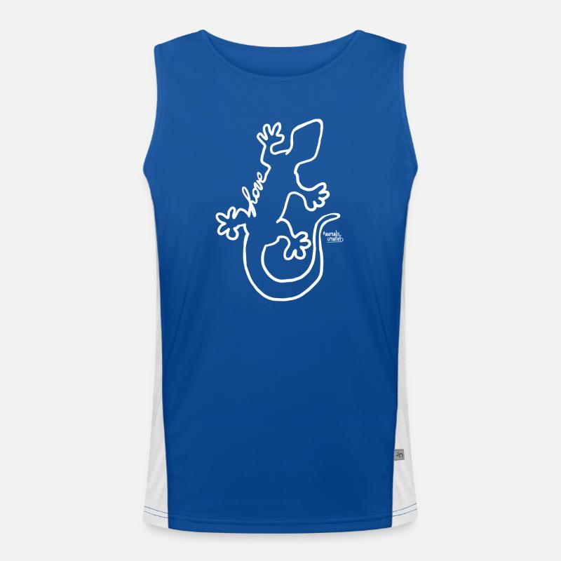 Salamander - Liebe Tiere Funktionelles Kontrast-Tank Top für Männer 
