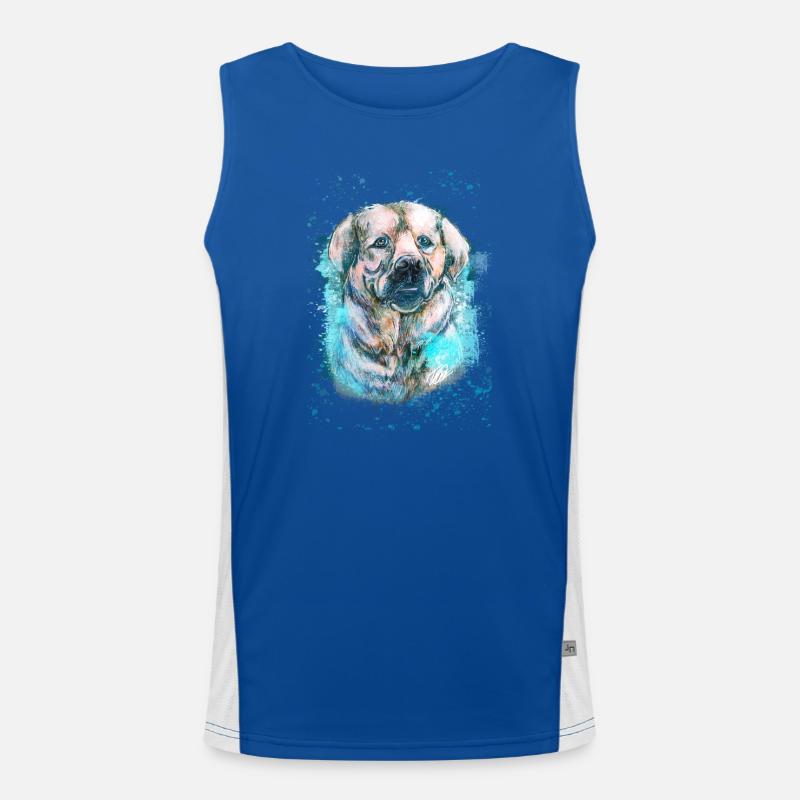 labrador Iceblue Funktionelles Kontrast-Tank Top für Männer 
