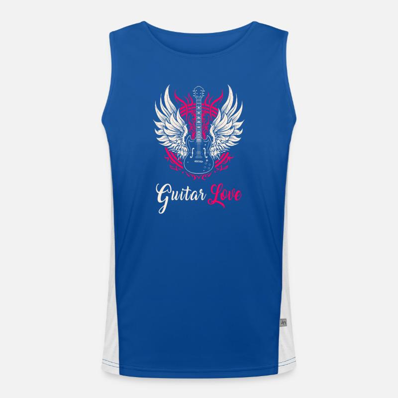 Gitarren Liebe Funktionelles Kontrast-Tank Top für Männer 