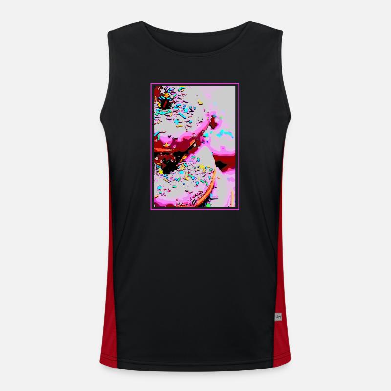 DONUTS Funktionelles Kontrast-Tank Top für Männer 