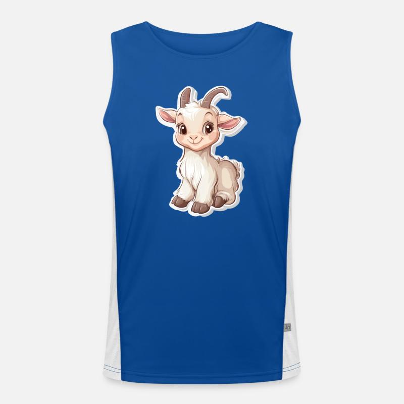 Ziege Funktionelles Kontrast-Tank Top für Männer 
