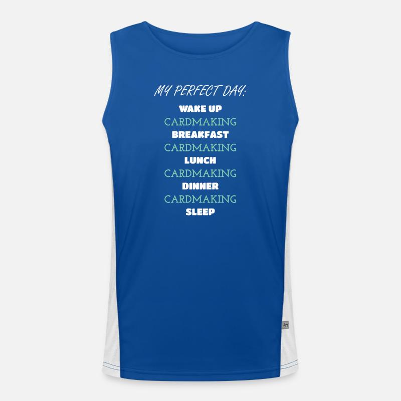 Tägliches Design der Kartenherstellungsroutine Funktionelles Kontrast-Tank Top für Männer 