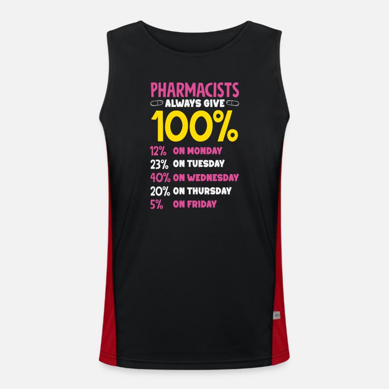 Apotheker Pharmazeutisch-technischer Funktionelles Kontrast-Tank Top für Männer 