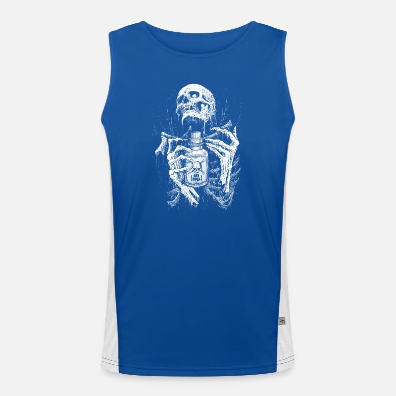 Dripping Skeleton Monochrome Men's Functional Contrast Tank Top 