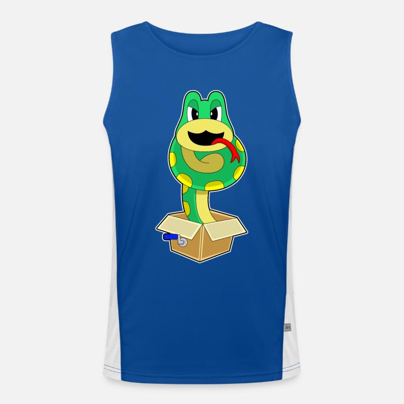 Schlange Box Funktionelles Kontrast-Tank Top für Männer 