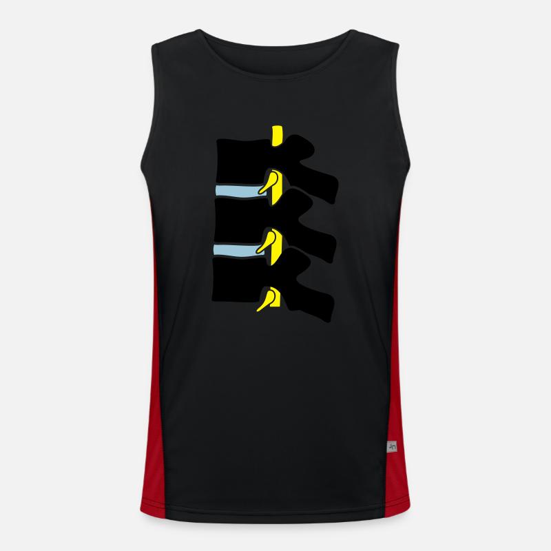 Wirbel Wirbelsäule Bandscheibe Zwischenwirbel Funktionelles Kontrast-Tank Top für Männer 
