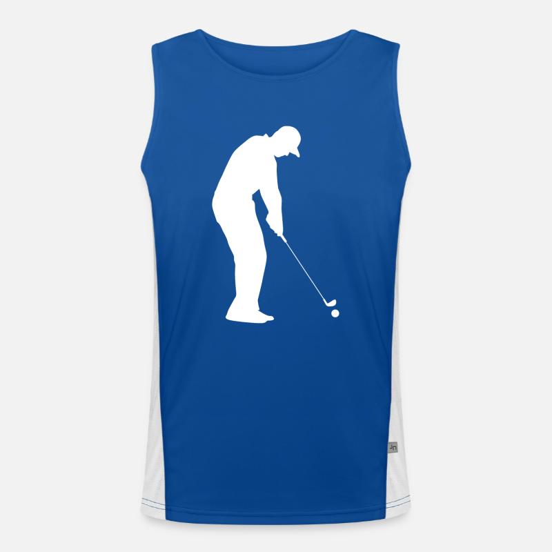 Golf Golfer Golfer Golf Course Men's Functional Contrast Tank Top 