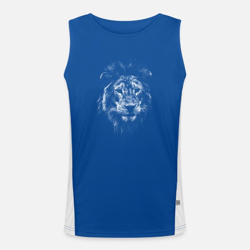 Löwe Funktionelles Kontrast-Tank Top für Männer 