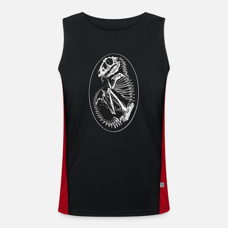 Dino Ei Skelett Funktionelles Kontrast-Tank Top für Männer 