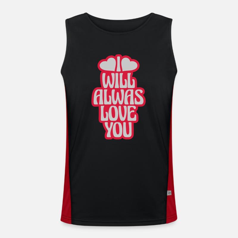 I will always love Funktionelles Kontrast-Tank Top für Männer 
