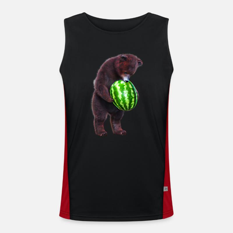 Ours à la pastèque Débardeur respirant contrasté Homme 