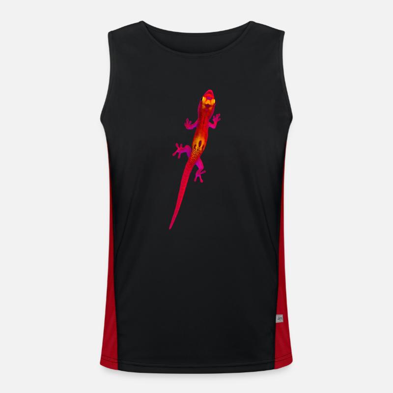 Roter Gecko Funktionelles Kontrast-Tank Top für Männer 