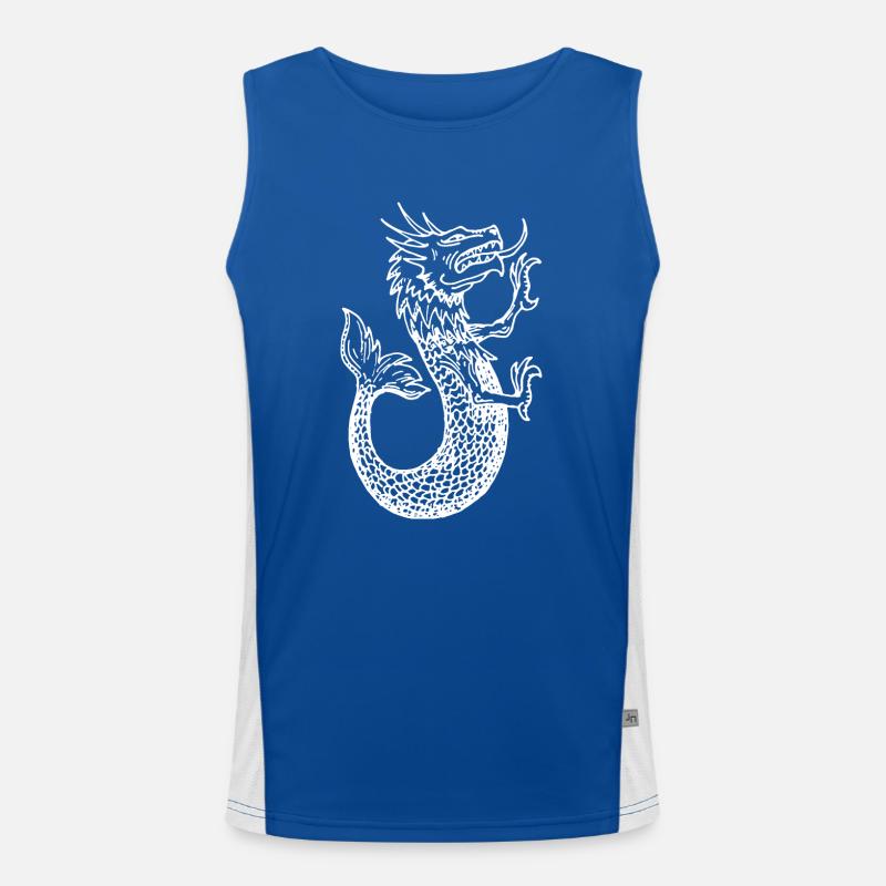 Heraldry Sea Monsters Middle Ages Men's Functional Contrast Tank Top 